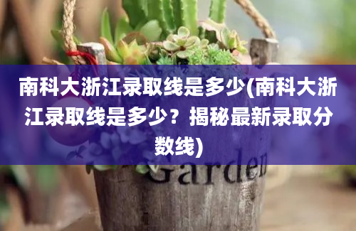 南科大浙江录取线是多少(南科大浙江录取线是多少？揭秘最新录取分数线)