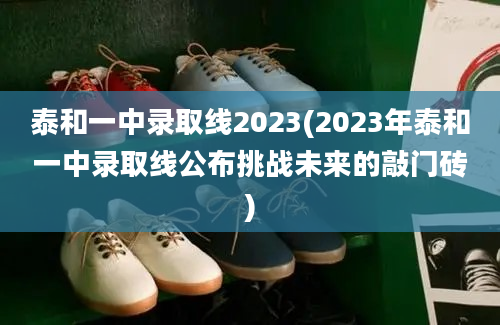 泰和一中录取线2023(2023年泰和一中录取线公布挑战未来的敲门砖)