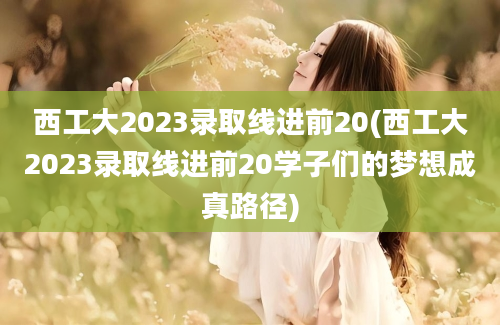 西工大2023录取线进前20(西工大2023录取线进前20学子们的梦想成真路径)