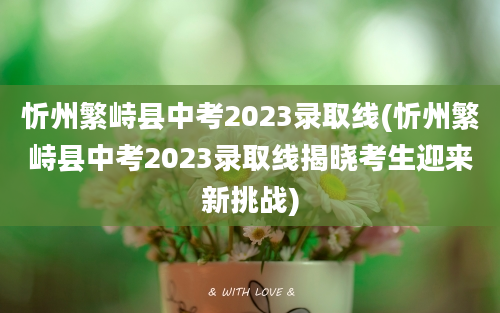 忻州繁峙县中考2023录取线(忻州繁峙县中考2023录取线揭晓考生迎来新挑战)