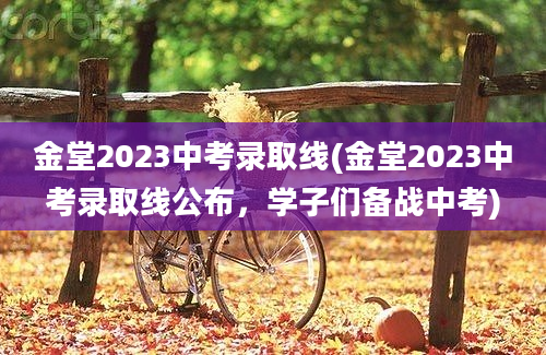 金堂2023中考录取线(金堂2023中考录取线公布，学子们备战中考)