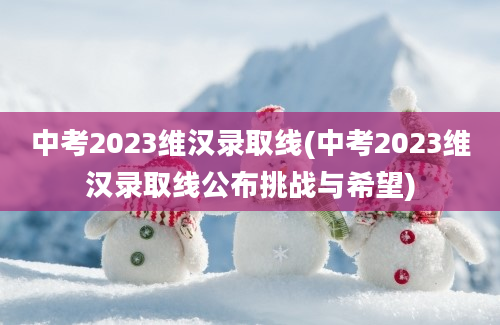 中考2023维汉录取线(中考2023维汉录取线公布挑战与希望)