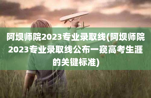 阿坝师院2023专业录取线(阿坝师院2023专业录取线公布一窥高考生涯的关键标准)