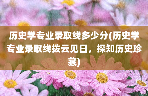 历史学专业录取线多少分(历史学专业录取线拨云见日，探知历史珍藏)