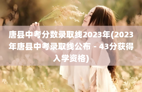 唐县中考分数录取线2023年(2023年唐县中考录取线公布 - 43分获得入学资格)