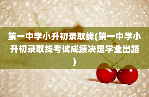 第一中学小升初录取线(第一中学小升初录取线考试成绩决定学业出路)