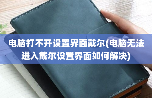 电脑打不开设置界面戴尔(电脑无法进入戴尔设置界面如何解决)