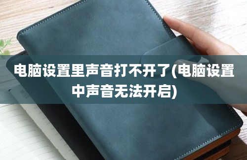 电脑设置里声音打不开了(电脑设置中声音无法开启)