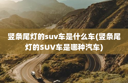 竖条尾灯的suv车是什么车(竖条尾灯的SUV车是哪种汽车)