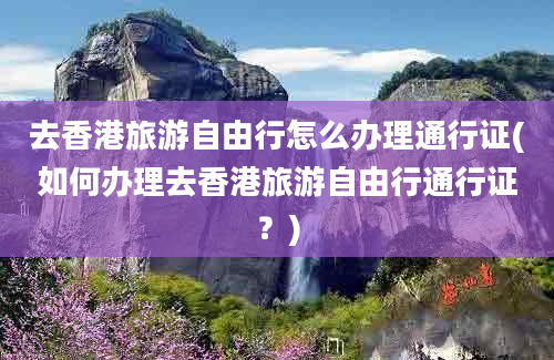 去香港旅游自由行怎么办理通行证(如何办理去香港旅游自由行通行证？)